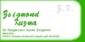 zsigmond kuzma business card